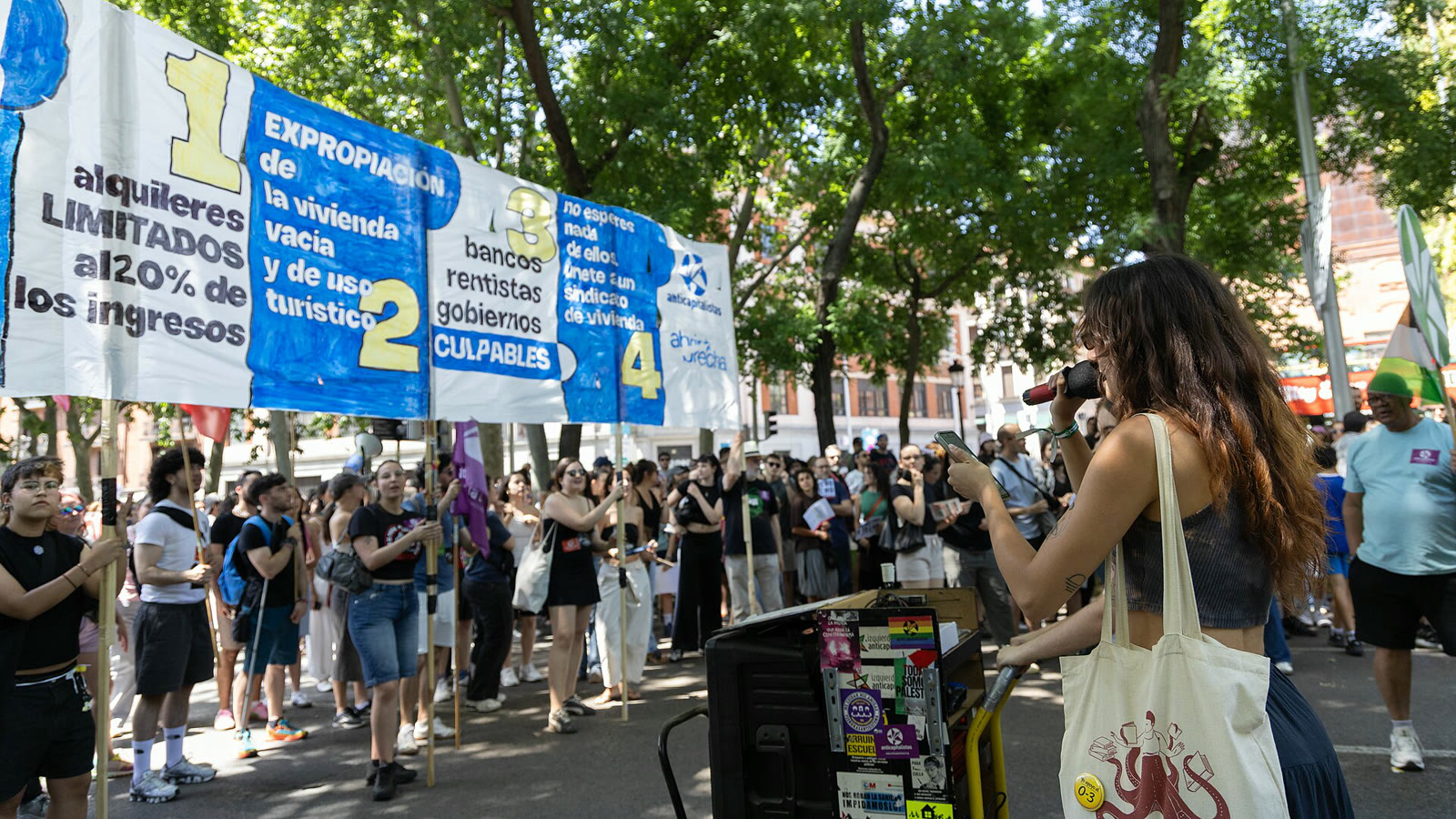 A demonstration against the housing crisis in Madrid (archive)