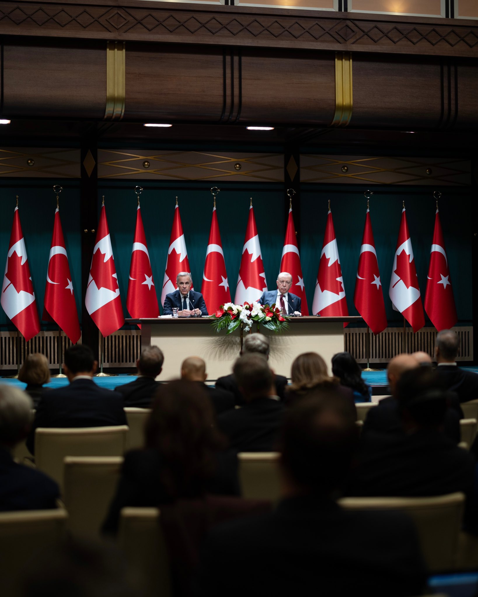 Carney and Erdoğan at the Presidential Complex in Ankara