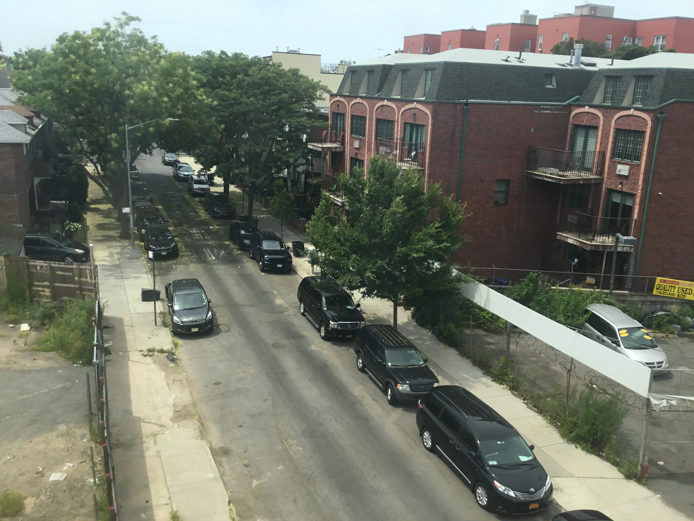 A residential street in Borough Park, Brooklyn
