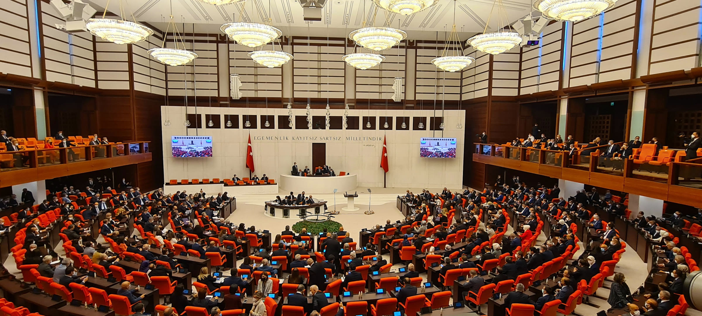 The General Assembly hall of Türkiye's parliament