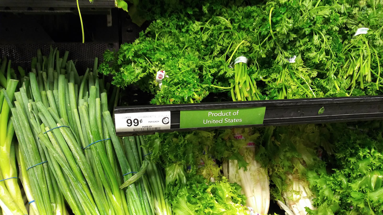 The produce section of a supermarket in the U.S. (illustrative)