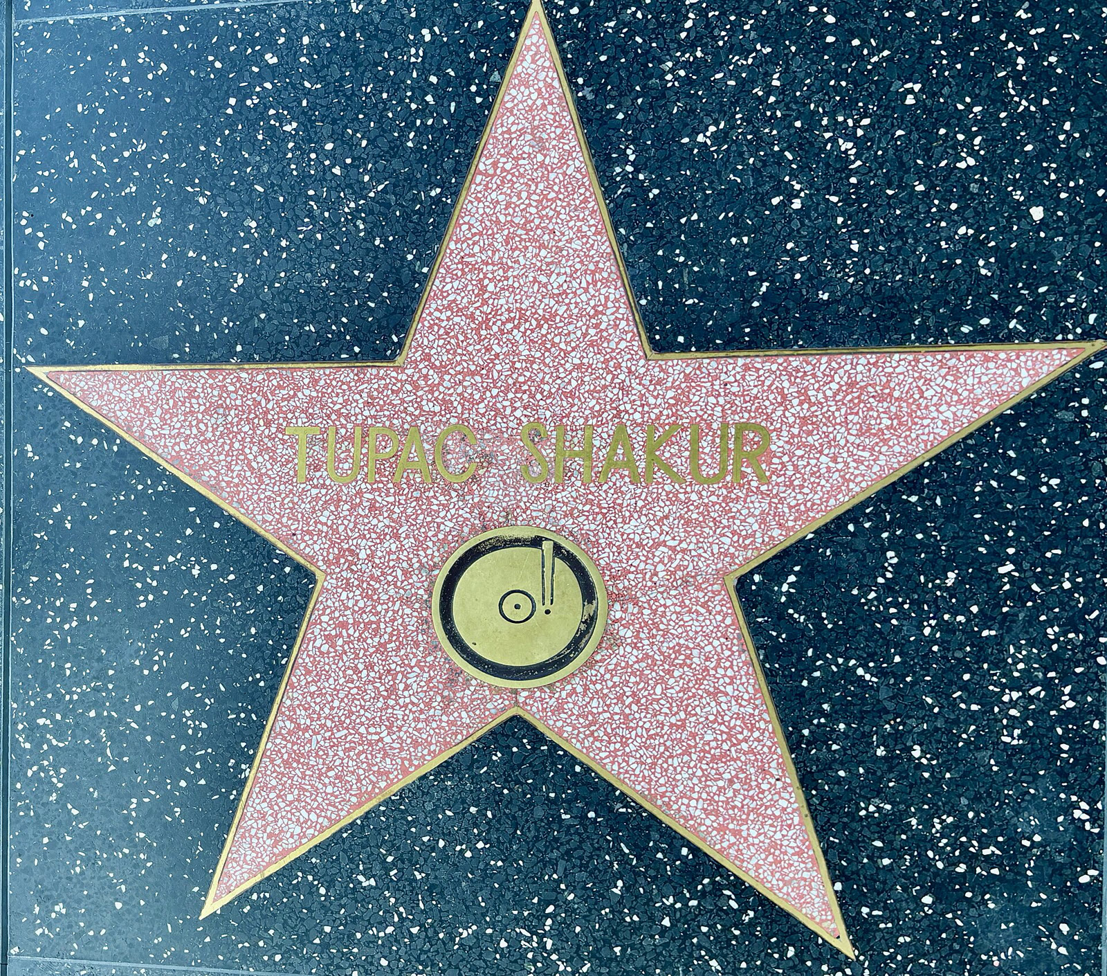 Tupac Shakur’s star on the Hollywood Walk of Fame