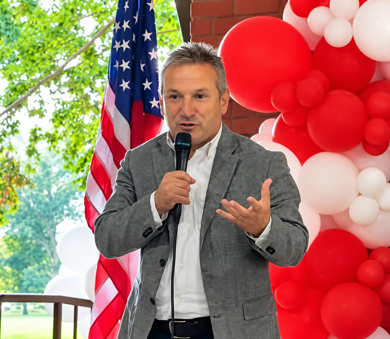 A speech during the festival