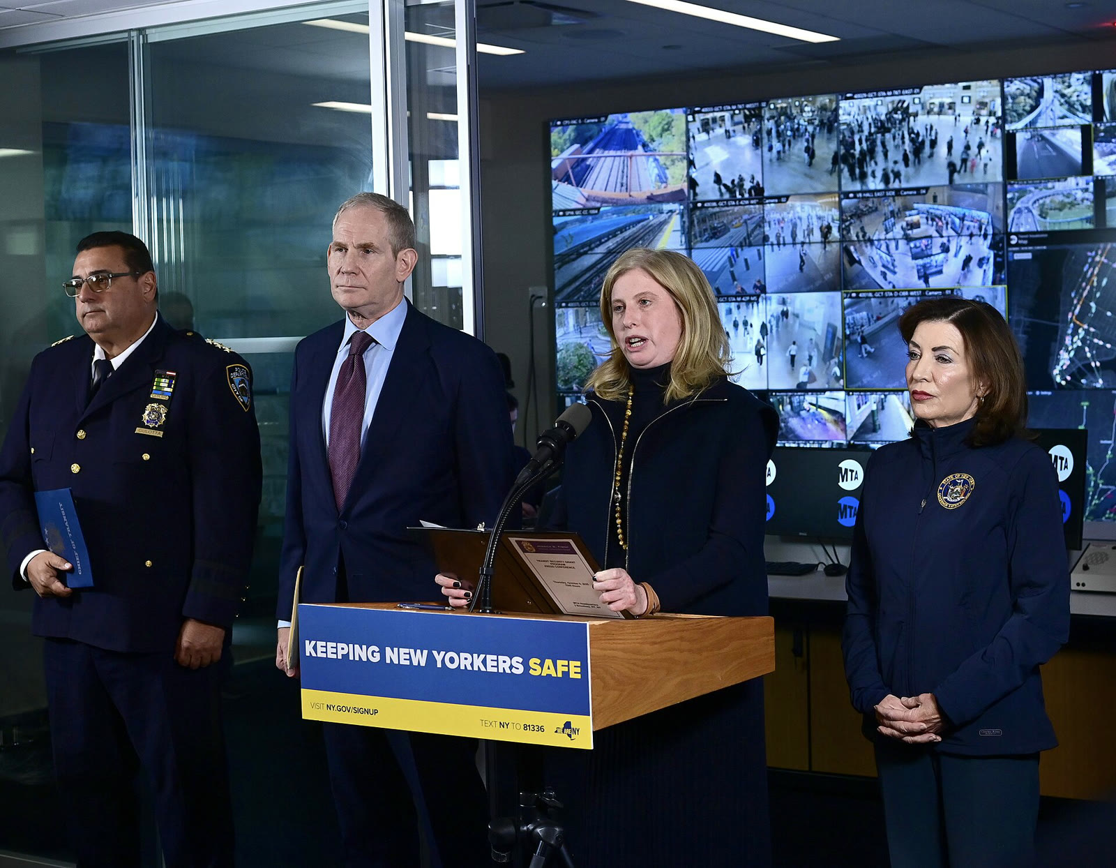 NYPD Commissioner Jessica Tisch at a news conference (October 2025)