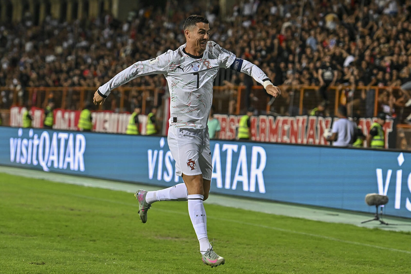 Cristiano Ronaldo playing for Portugal (file photo)