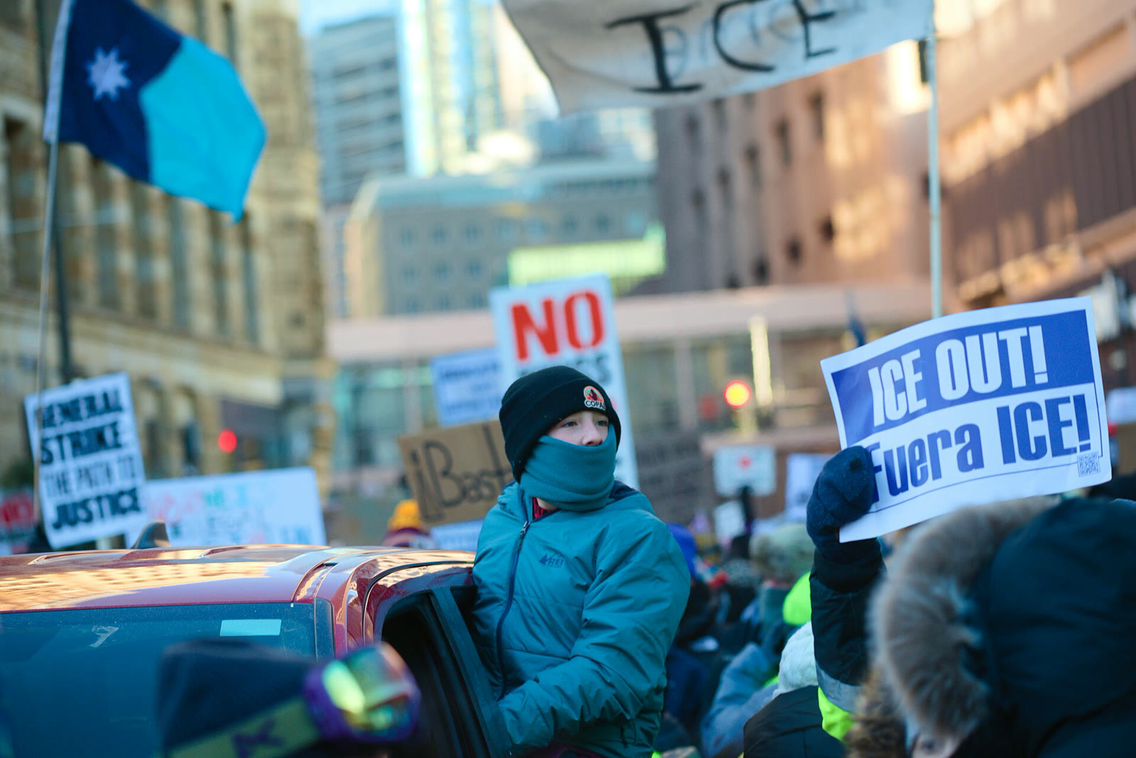Protest against ICE operations in Minneapolis (file, January 23, 2026)