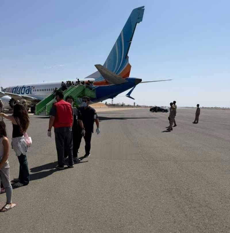 FZ1073 passengers disembark at Tabuk Airport