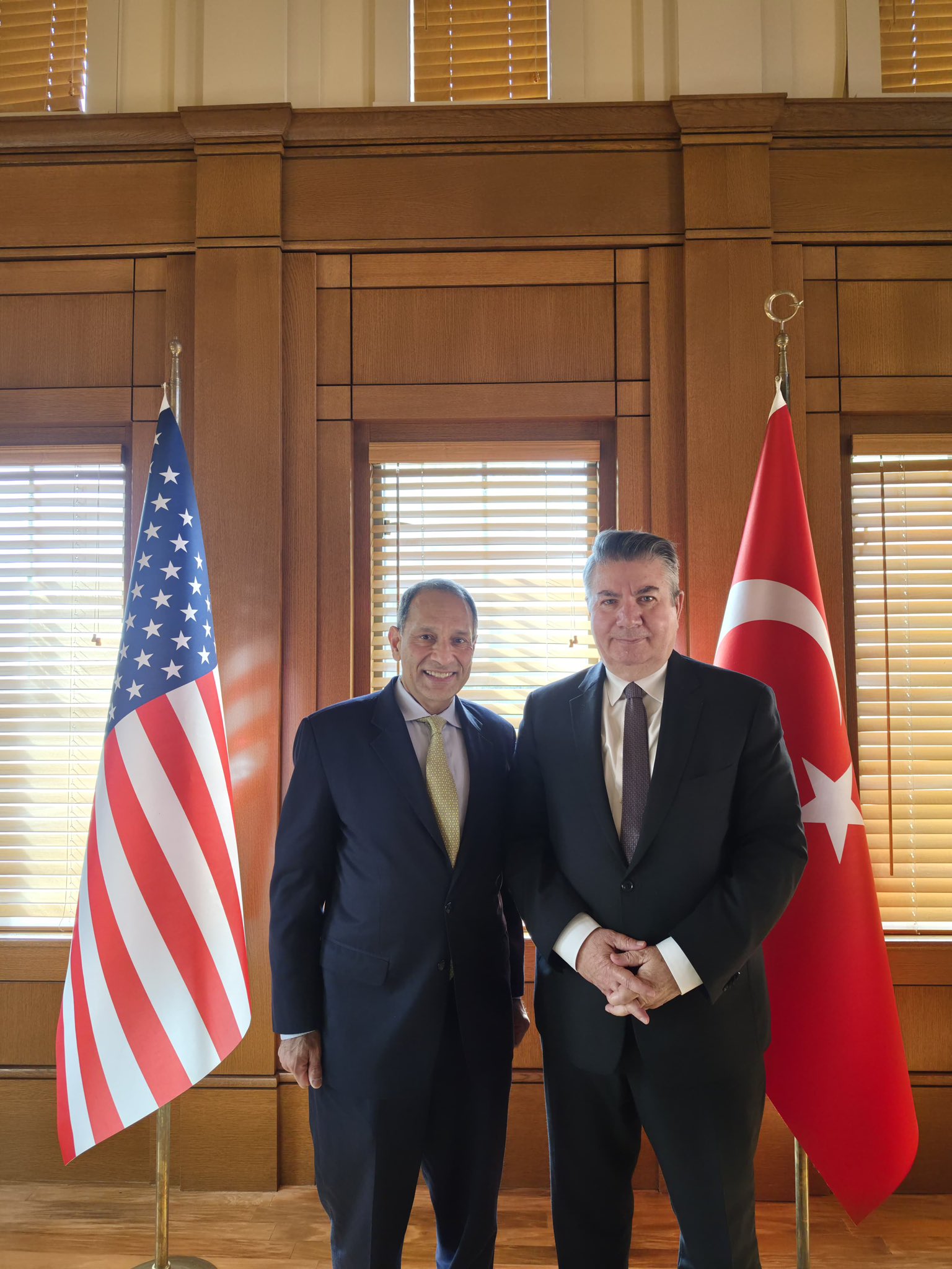 A moment from the meeting at the embassy