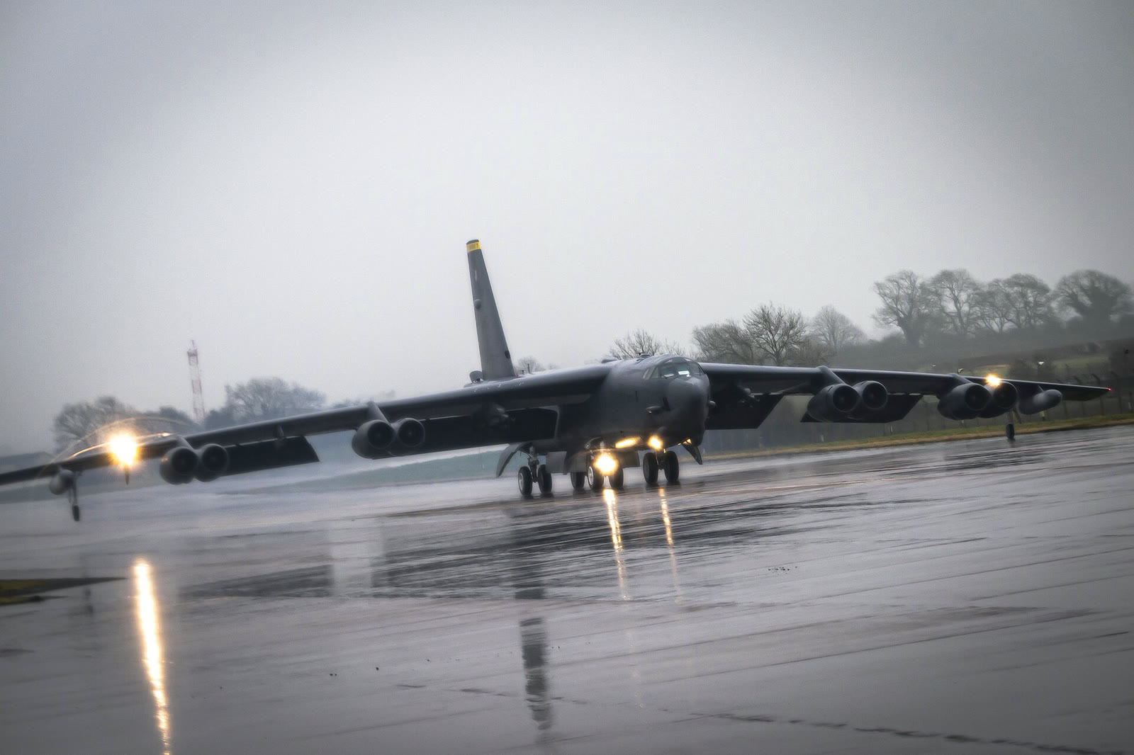 A B-52 bomber at RAF Fairford