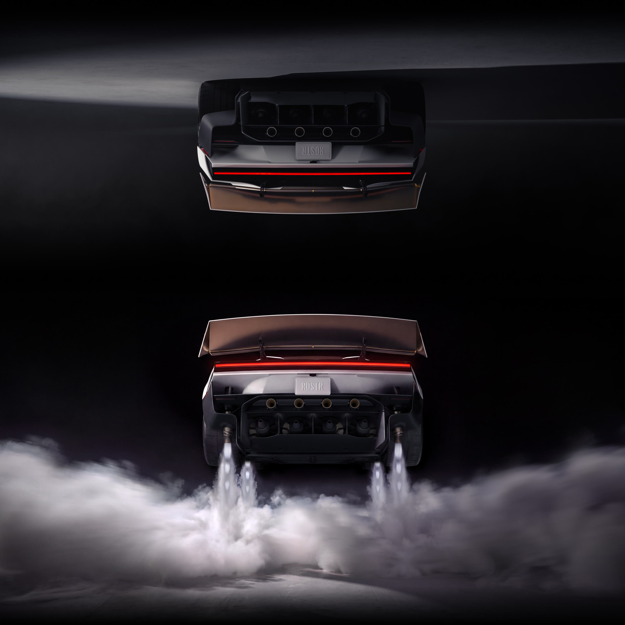 The Tesla Roadster firing its thrusters